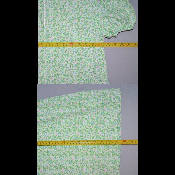 Vintage Handmade Girls Dress Size 5-6 Floral Print Retro Mod Mini Dress & Shorts - Picture 9 of 10